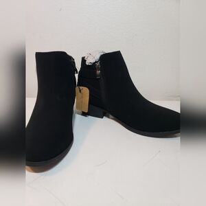 Vepose Women's Ankle Boots Low Heel Casual Boot Round Toe Zipper Booties size 9